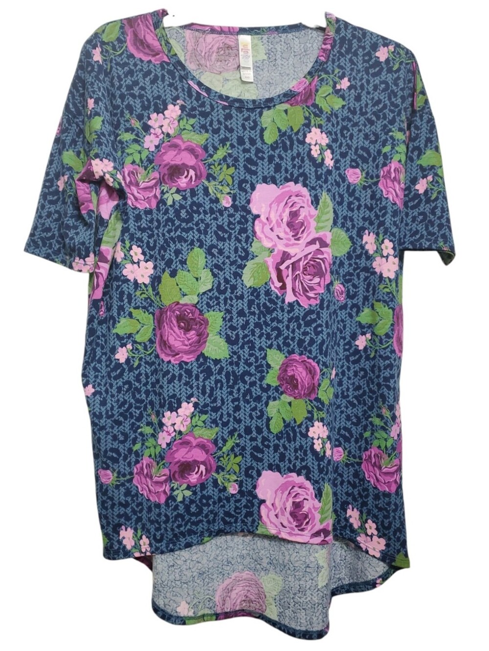 Lularoe IRMA Tunic Women XXS Floral/ Leopard Print